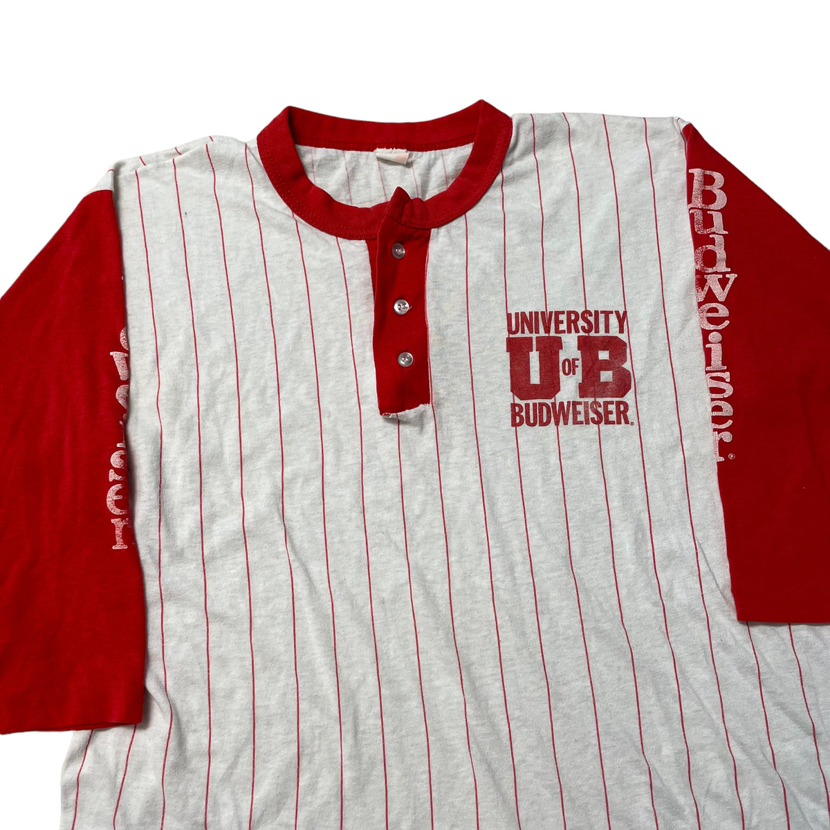 80’s ‘University of Budweiser’ Baseball Henley Shirt
