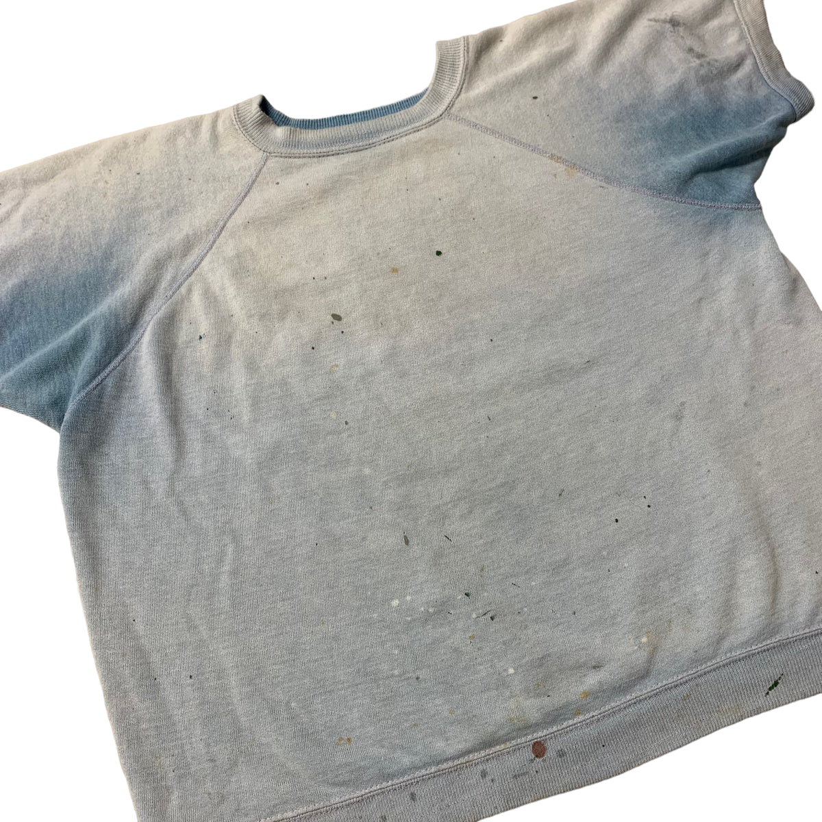 60’s Blue Faded Short Sleeve Sweatshirt