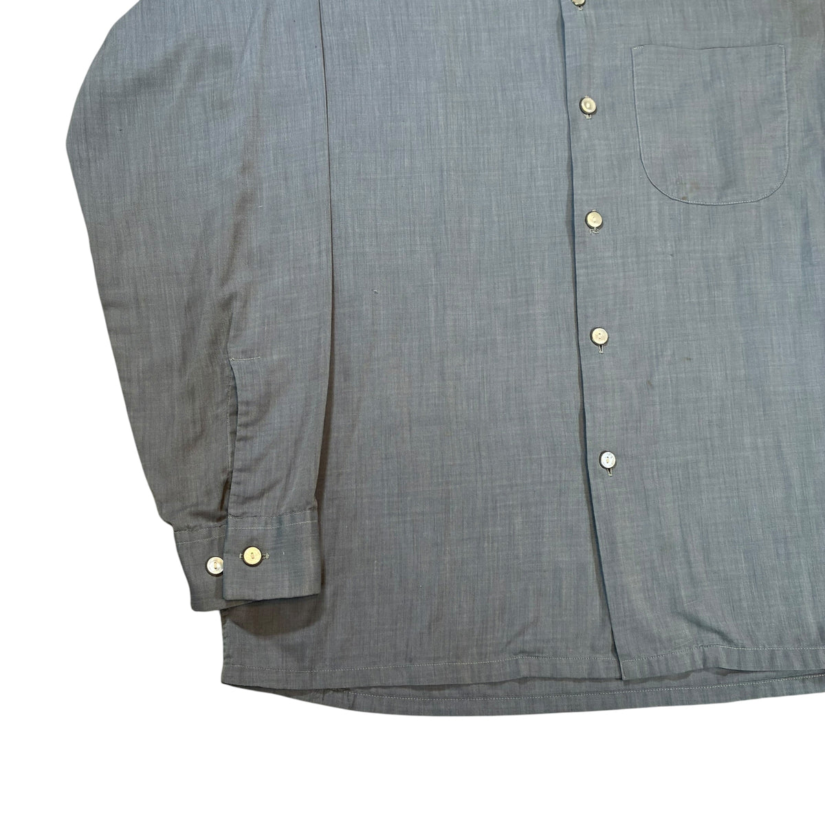 50’s Manhattan Rayon Loop Collar Shirt Medium
