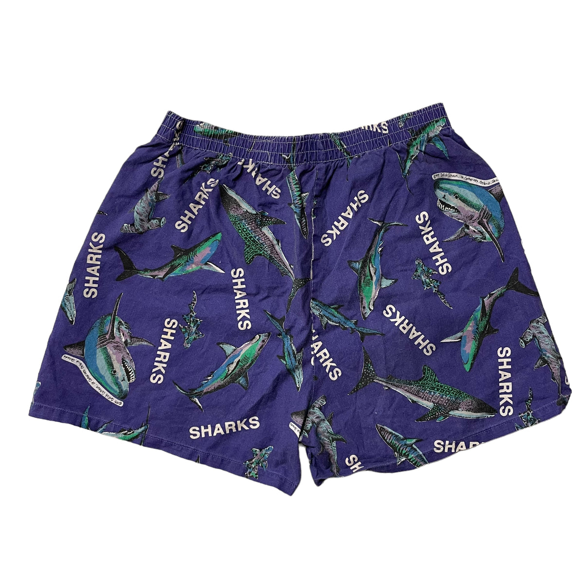 90’s Shark All Over Print Shorts