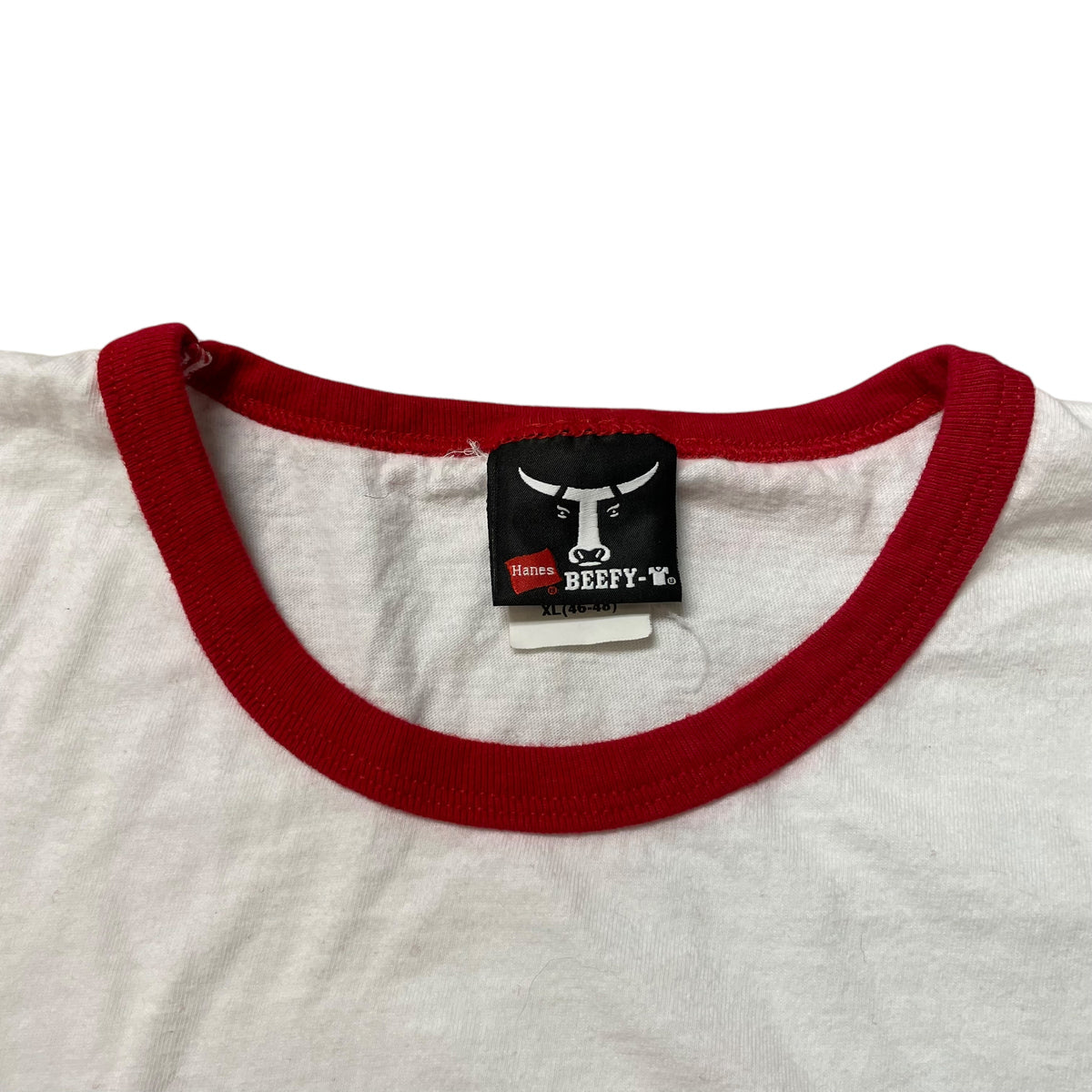 00’s Hanes Beefy-T ‘T-Bone Steak’ Puff Print T-Shirt