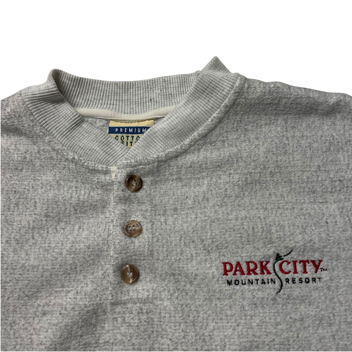 90’s Park City Mountian Resort Henley Sweatshirt