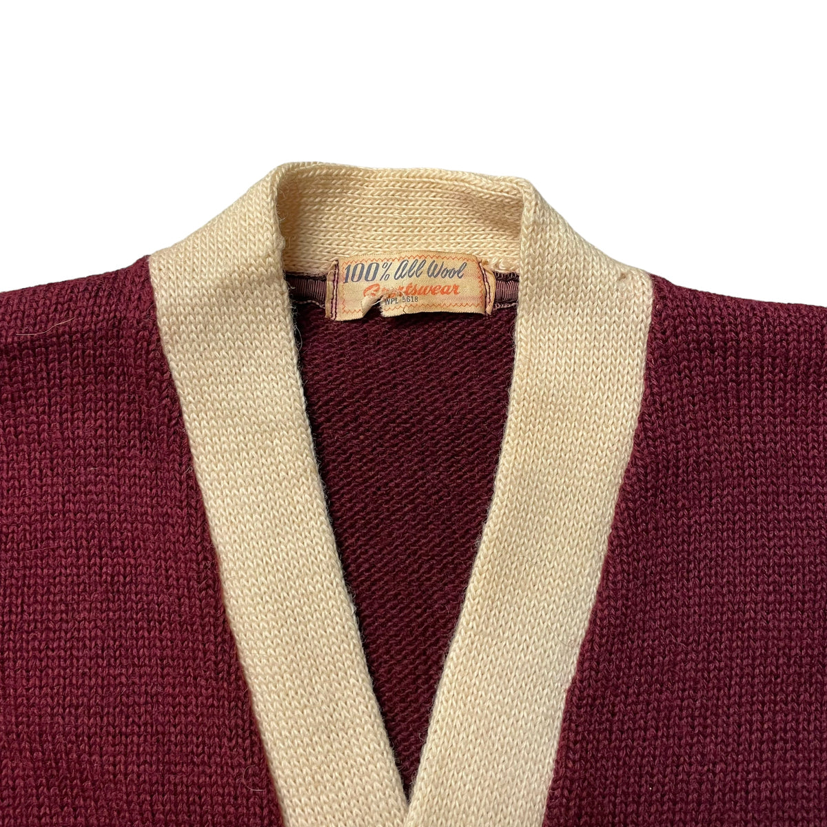 40’s Two Tone Wool Cardigan Sweater