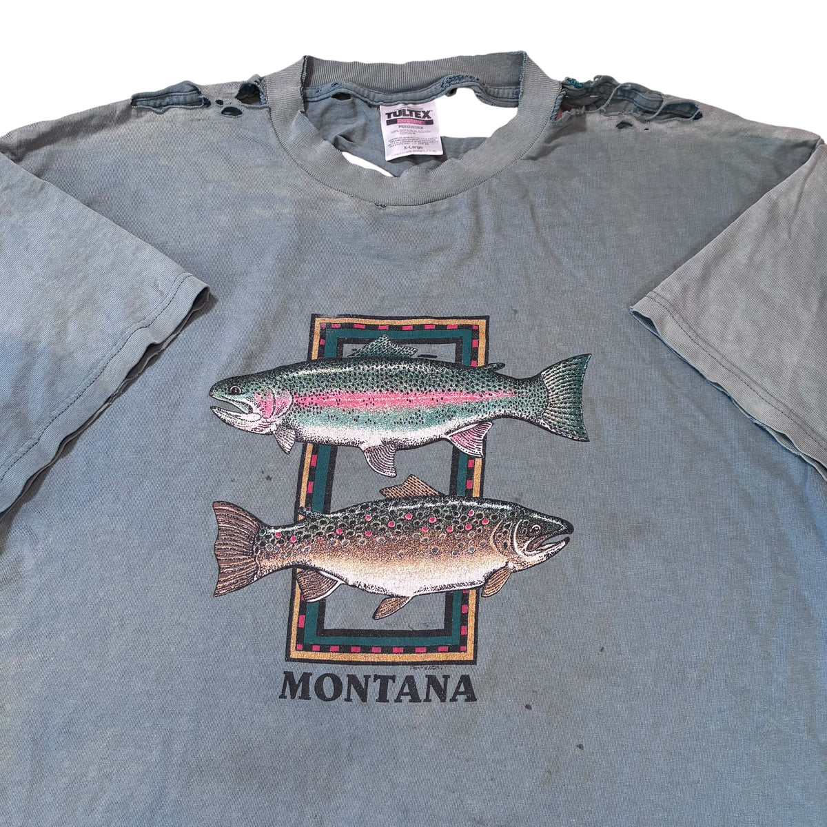 Trashed Fish tee size xl