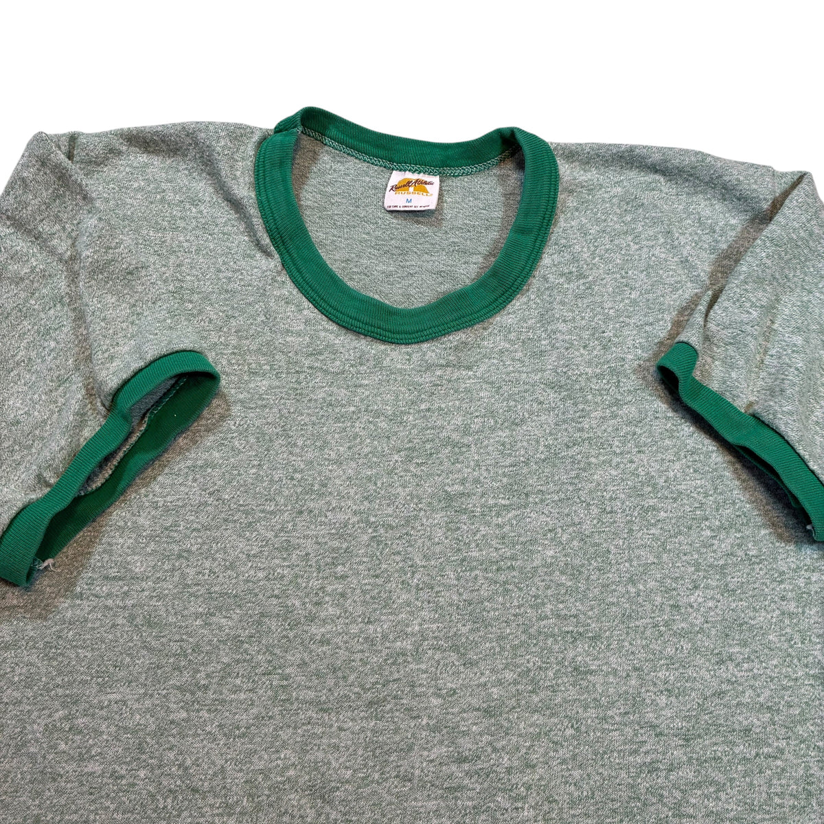70’s Russell Athletic Ringer T-Shirt Green Medium