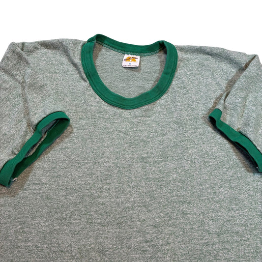 70’s Russell Athletic Ringer T-Shirt Green Medium