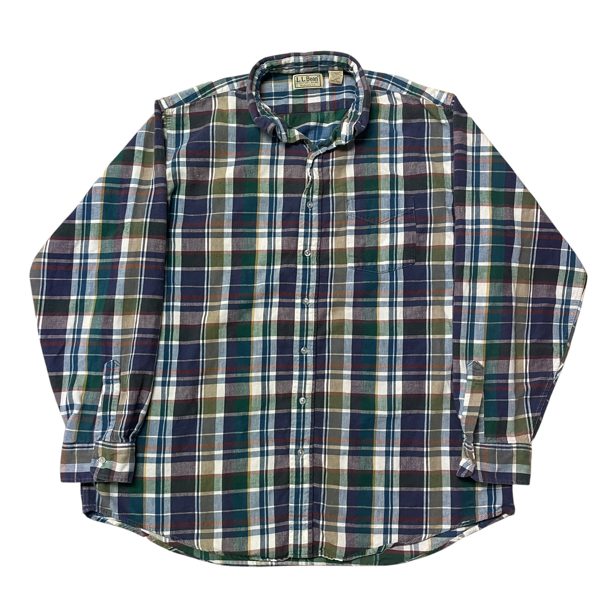 90’s L.L. Bean Long Sleeve Multicolor Plaid Shirt