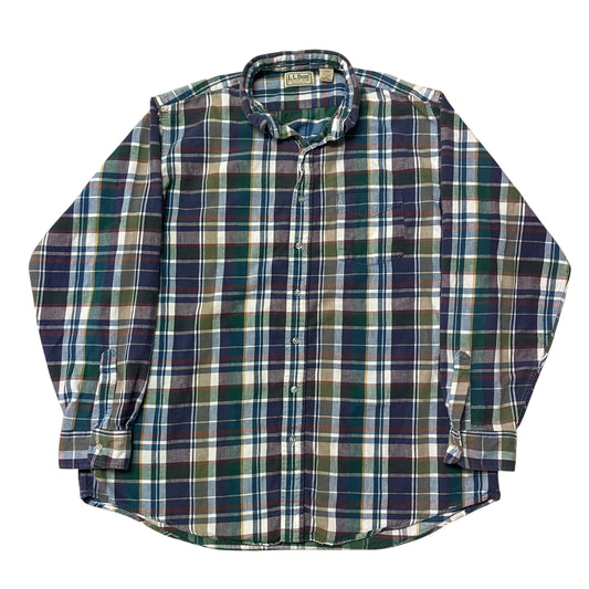 90’s L.L. Bean Long Sleeve Multicolor Plaid Shirt