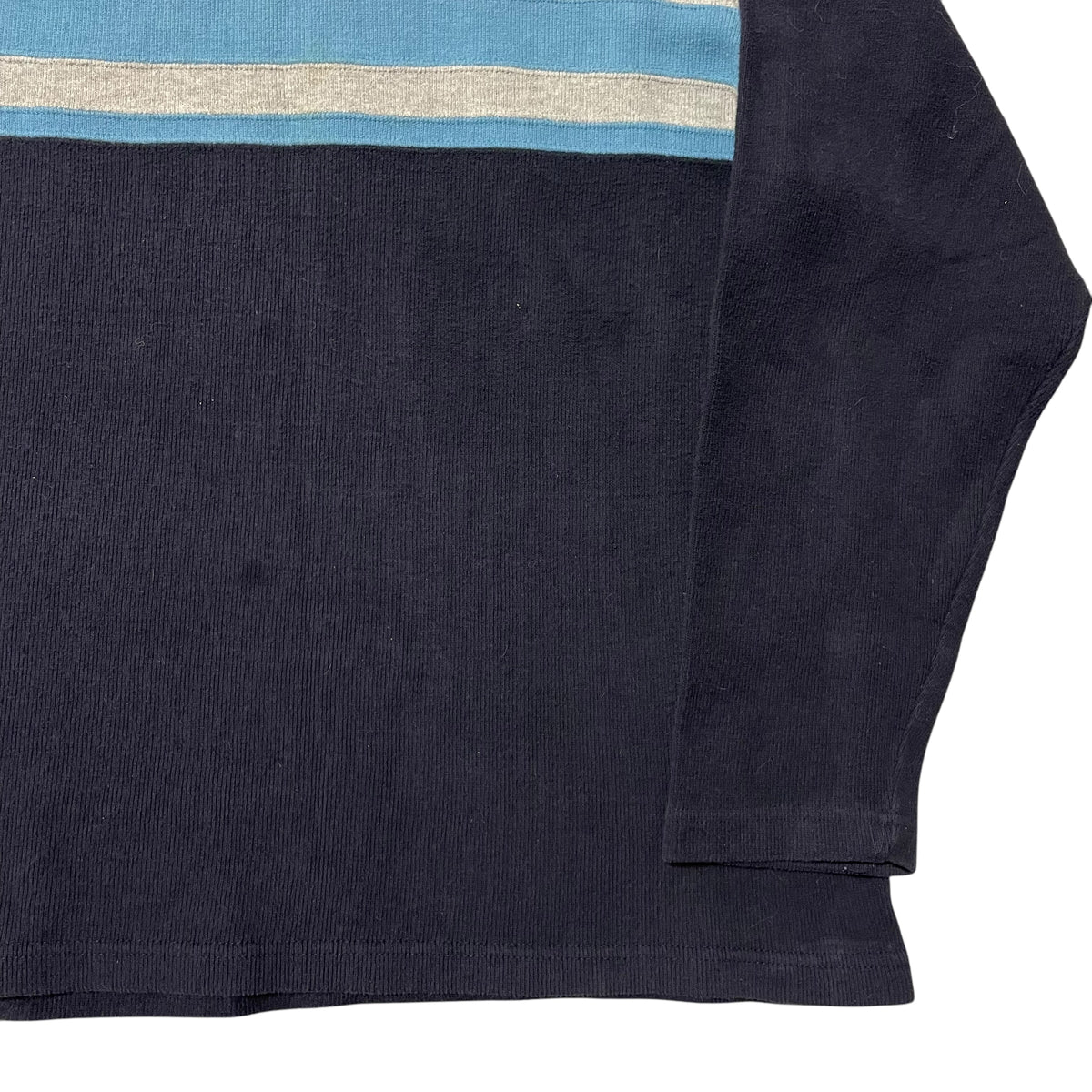 00’s Cherokee V Neck Striped Sweater Navy