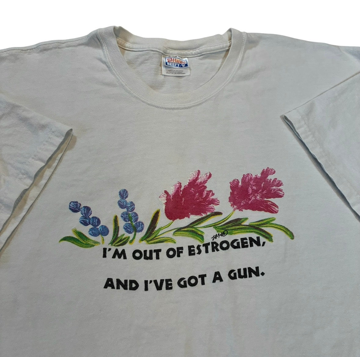 I am out of estrogen tshirt size xxl