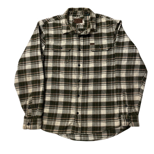00’s Orvis Green Plaid Flannel Shirt