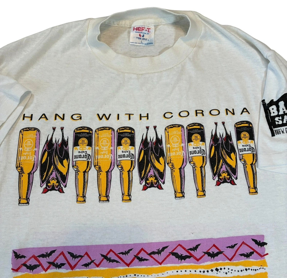 Corona bat T-shirt Size large
