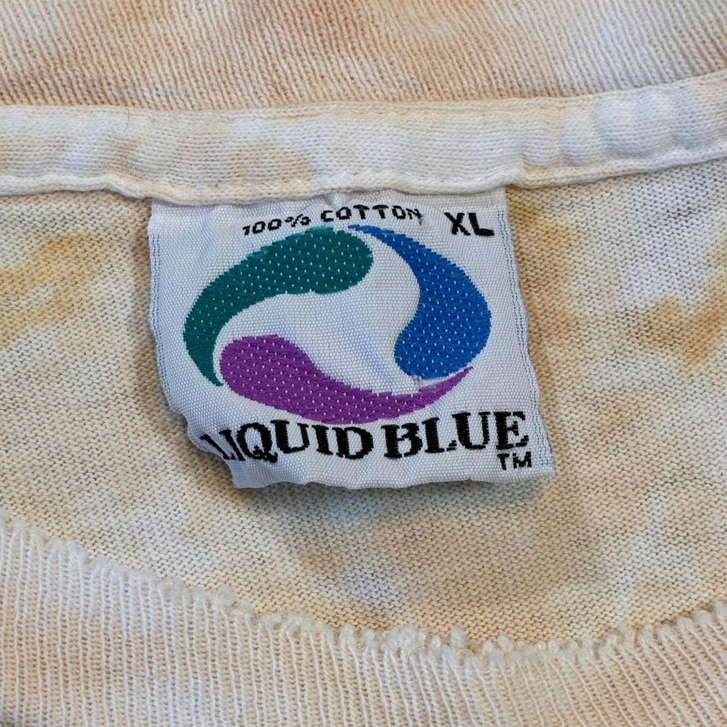 1990s Rainforest Liquid Blue T shirt XL