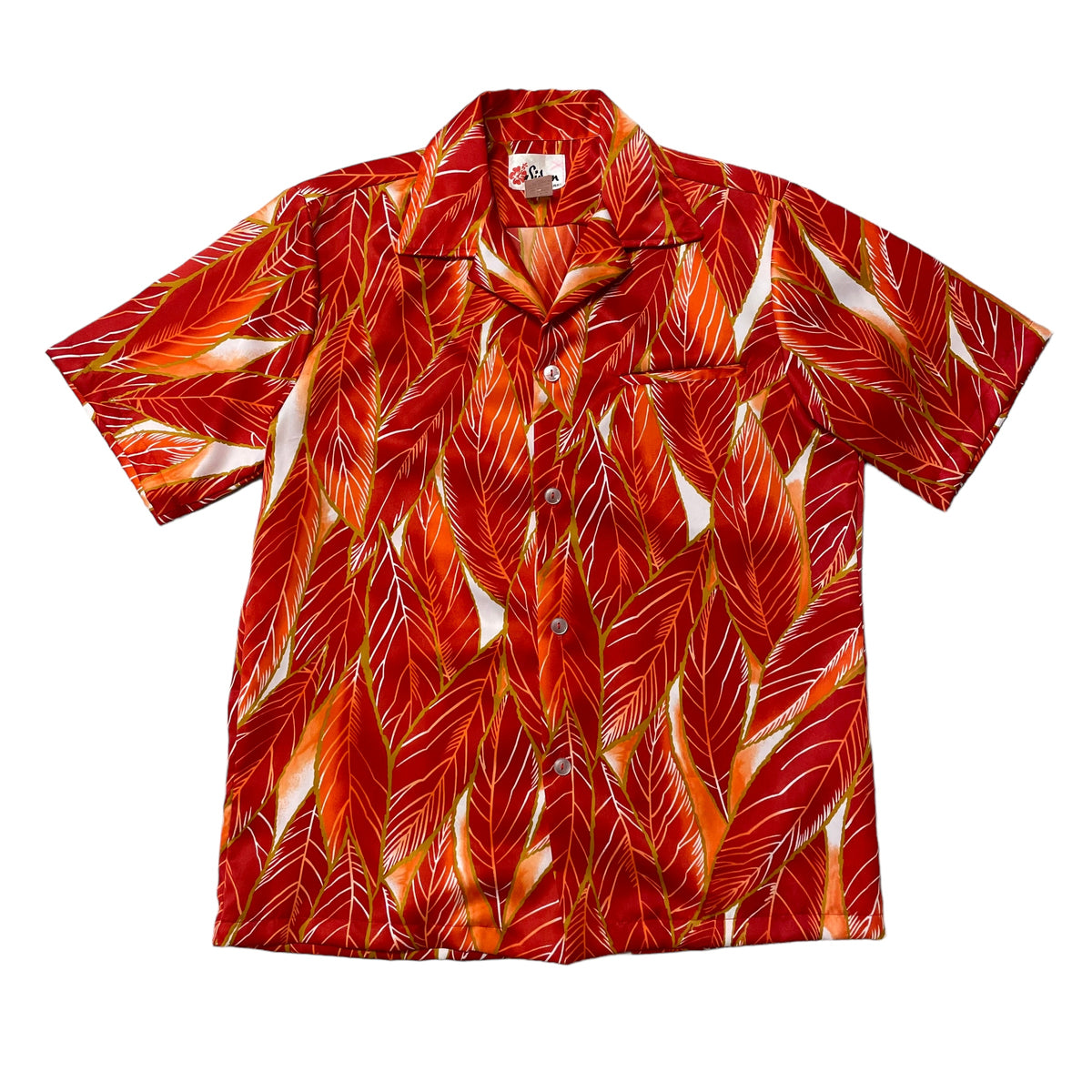 80’s/90’s Sidan ‘Red Leaves’ Hawaiian Shirt