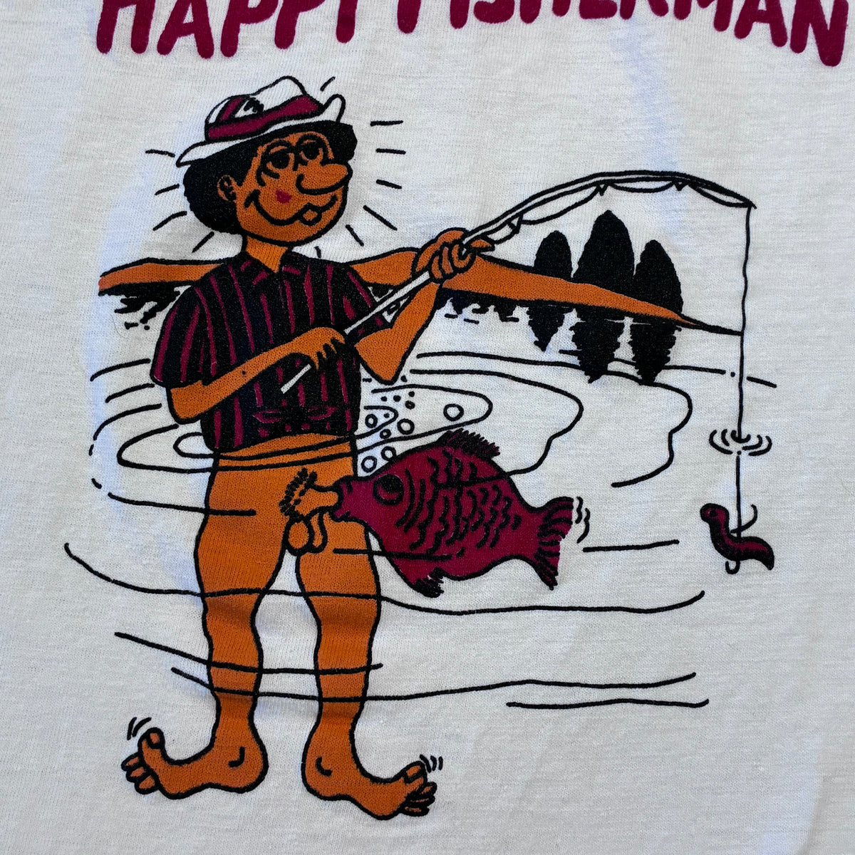 Happy fisher man size large