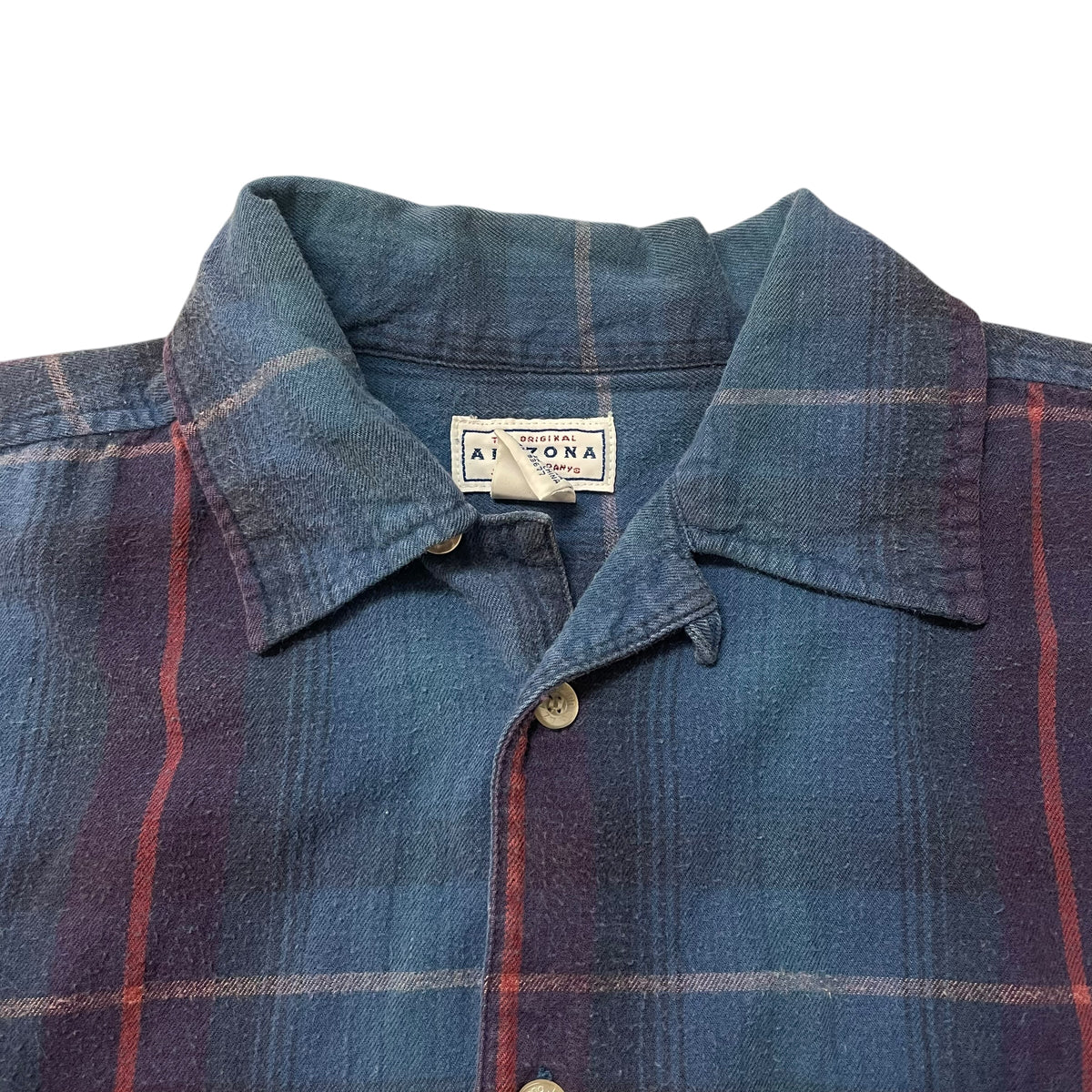 90’s/00’s Arizona Jean Co. Plaid Loop Collar Shirt