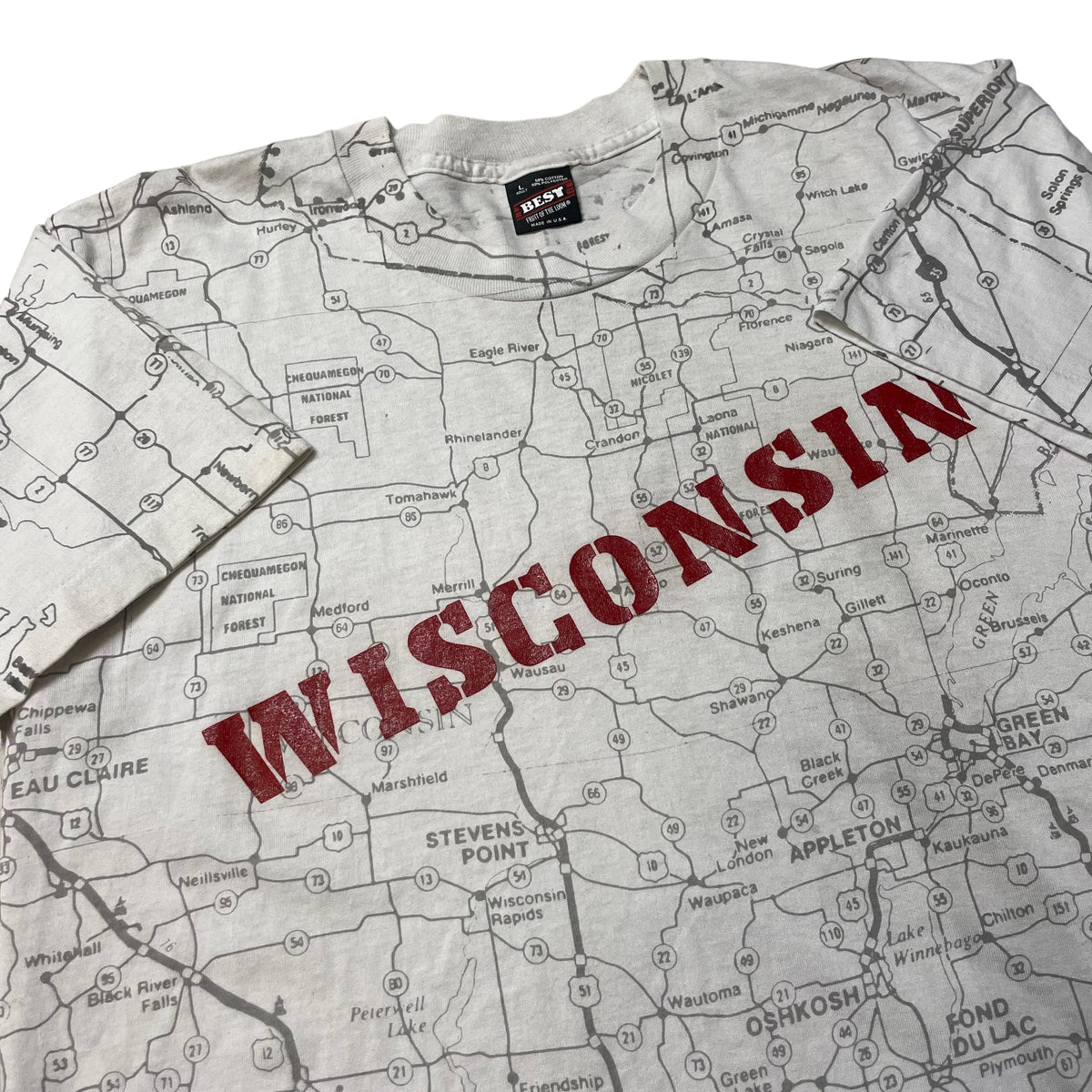 80’s Wisconsin Map T-Shirt