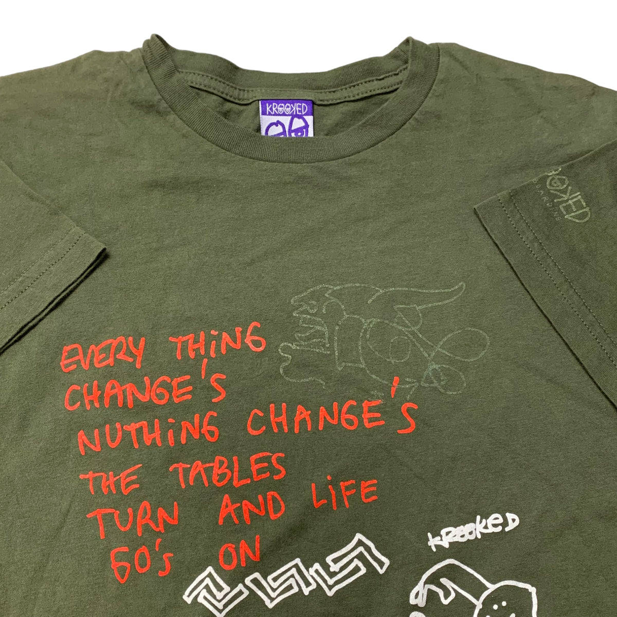 00’s Krooked Skateboarding Gonz Art T-Shirt