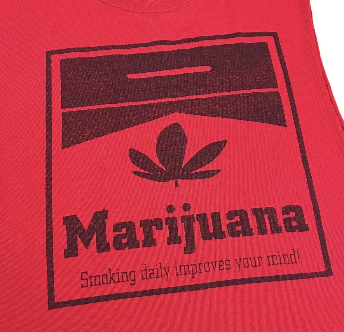 Weed  cut off T-shirt size large