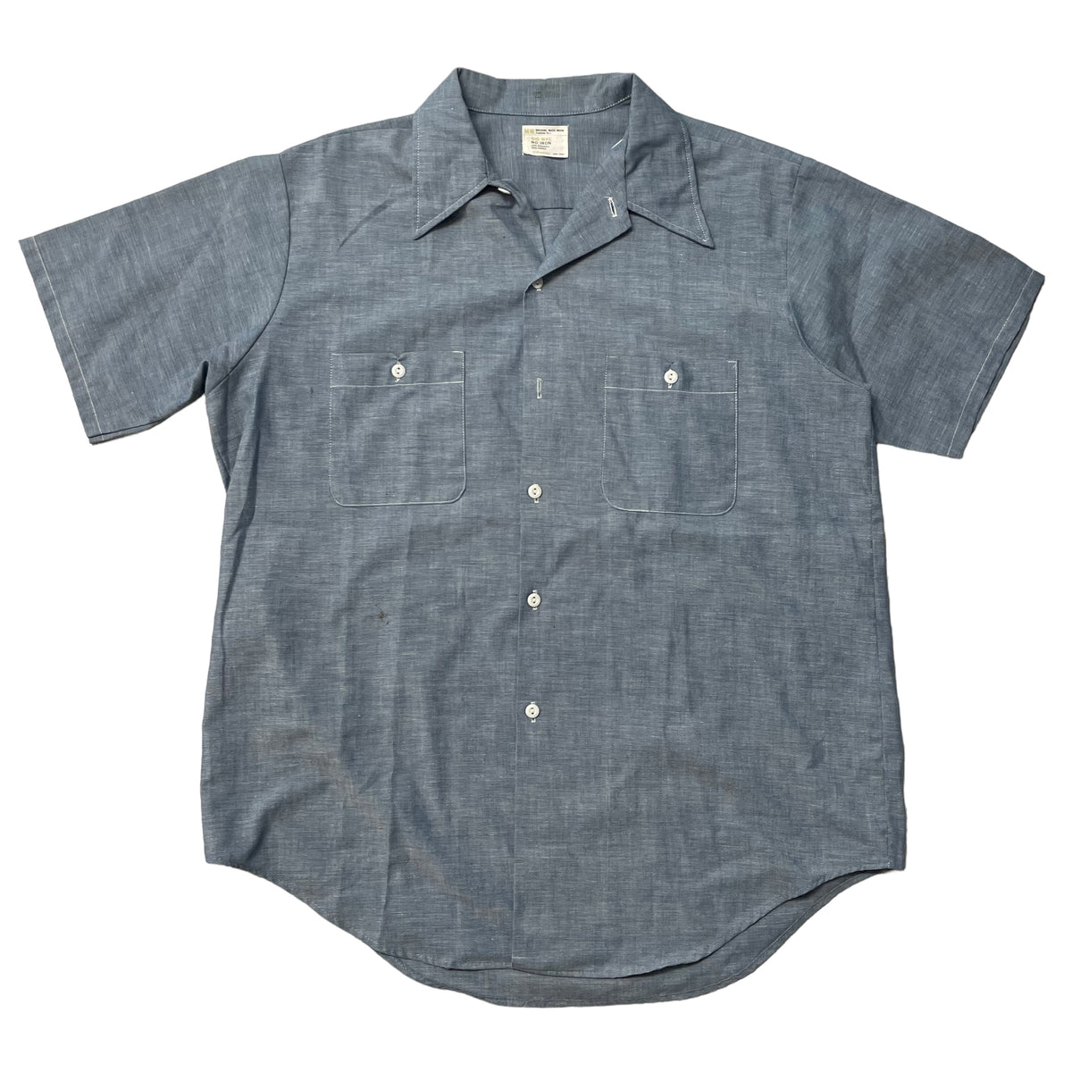 60’s Big Mac Selvedge Chambray Short Sleeve Work Shirt
