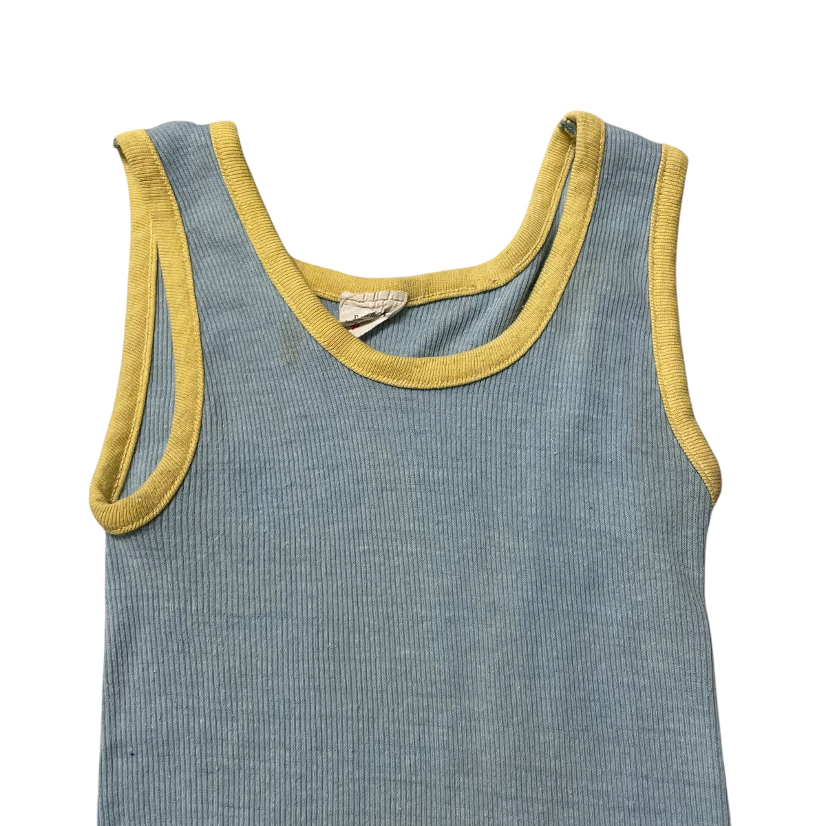 70’s Fruit of the Loom Girl’s Tank Top Blue/Yellow