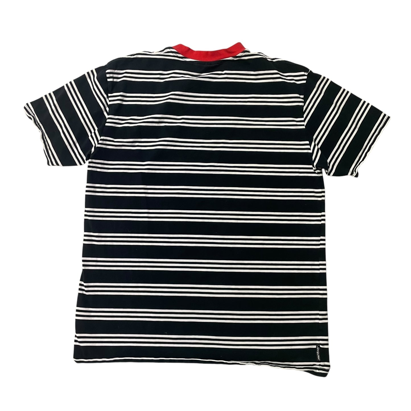 Modern Santa Cruz Skateboards Embroidered Striped T-Shirt