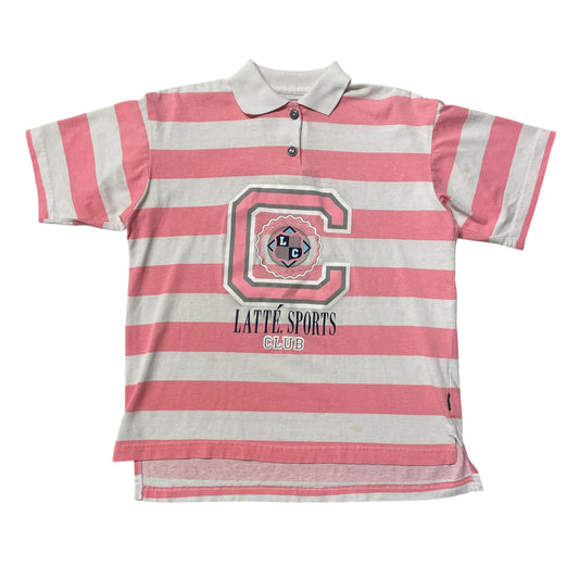 90’s ‘Latte Sports Club’ Striped Shirt