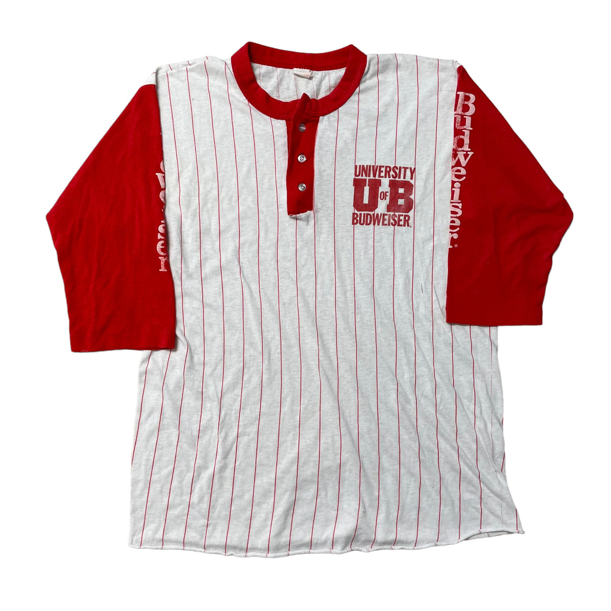 80’s ‘University of Budweiser’ Baseball Henley Shirt