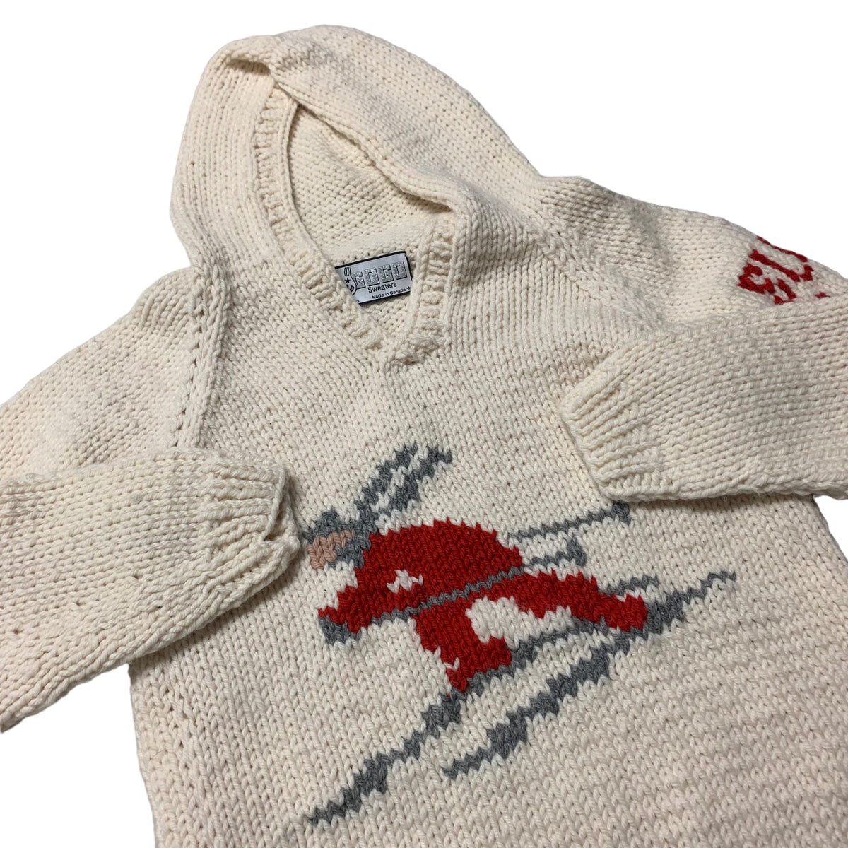 80’s Sun Valley Knit Hooded Skiing Sweater