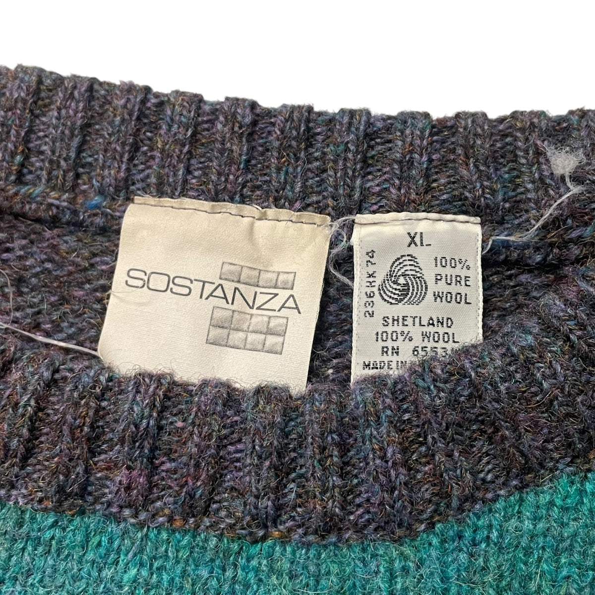 80’s Sostanza Patterned Wool Sweater