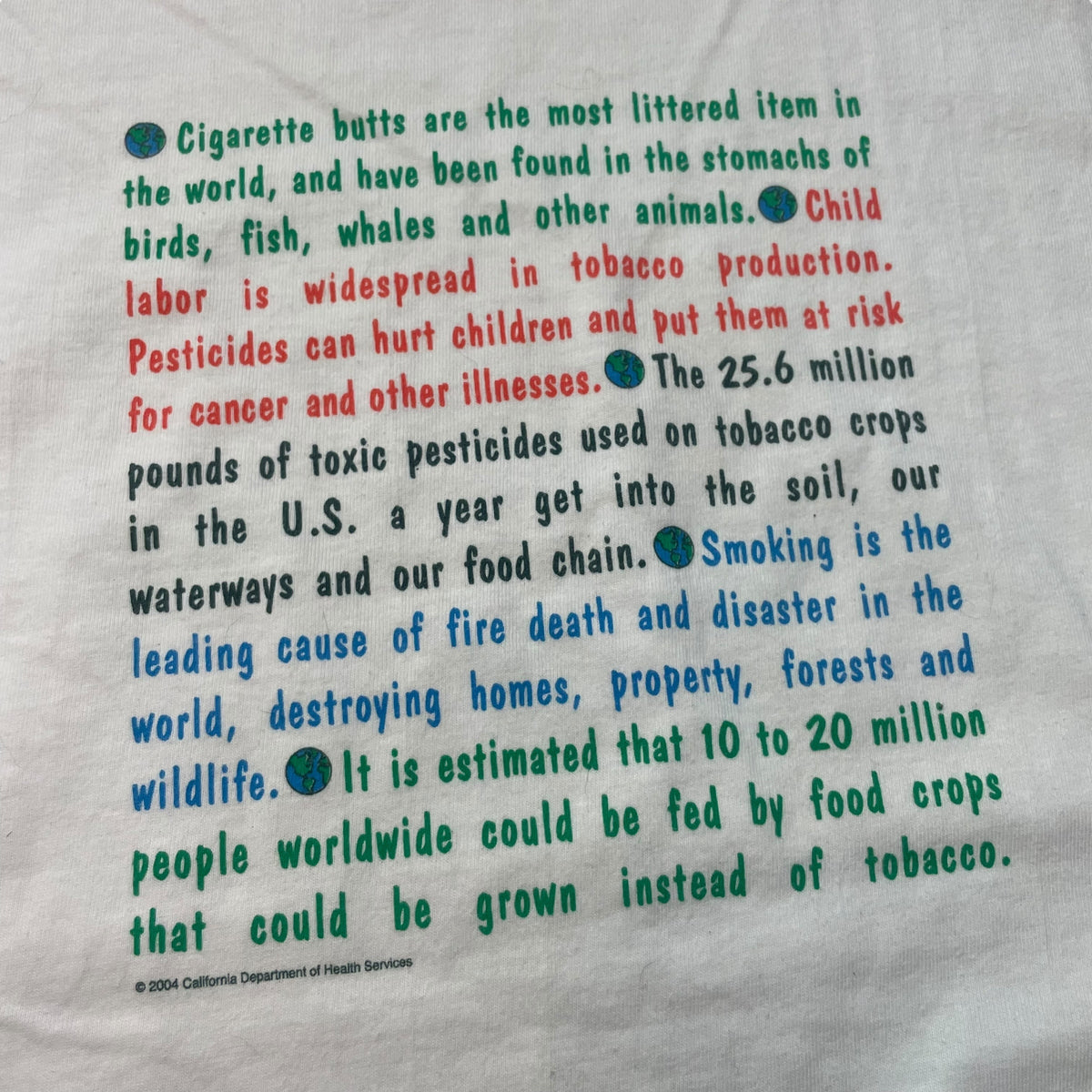 00’s ‘Tobacco Can Hurt’ California Health Dept. T-Shirt