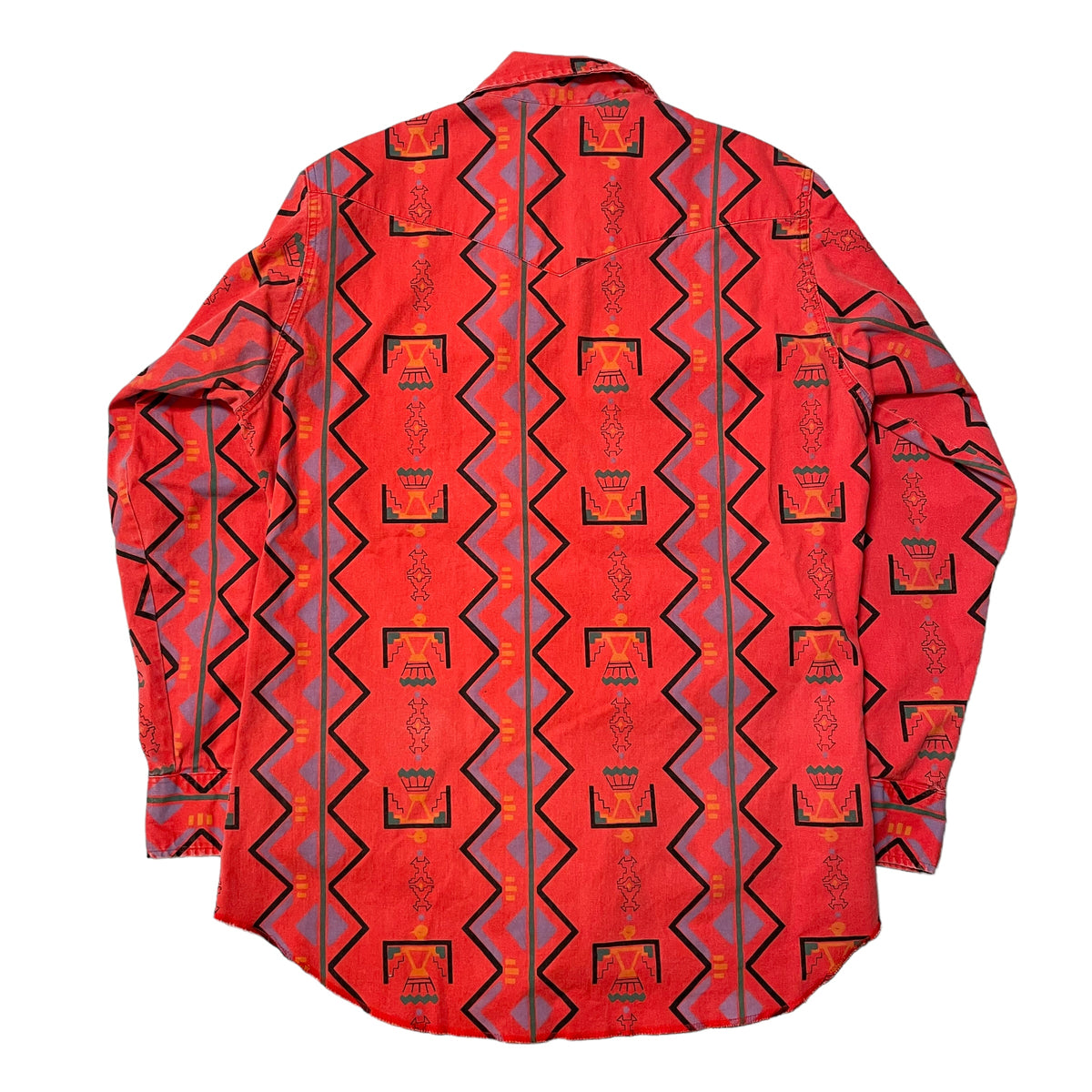 90’s Wrangler Brushpopper Aztec Print Western Shirt