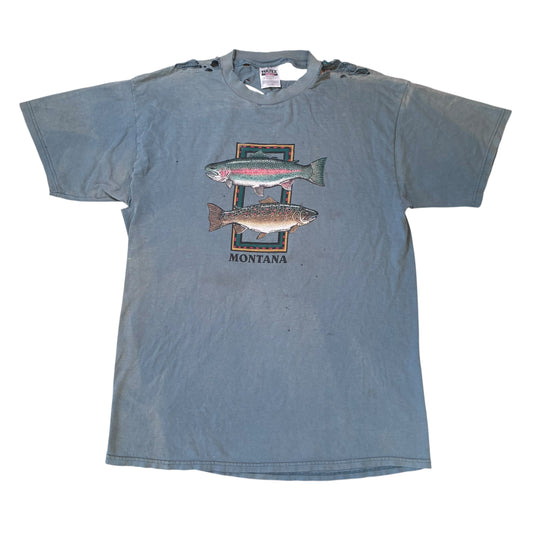Trashed Fish tee size xl