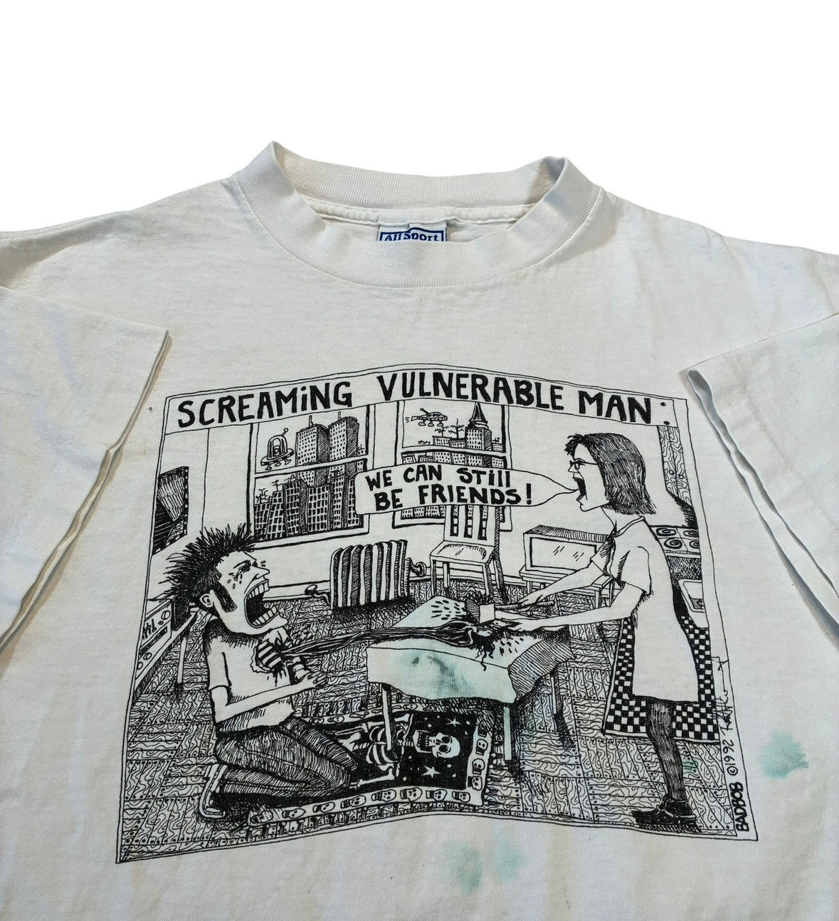 Screaming man tee size xl