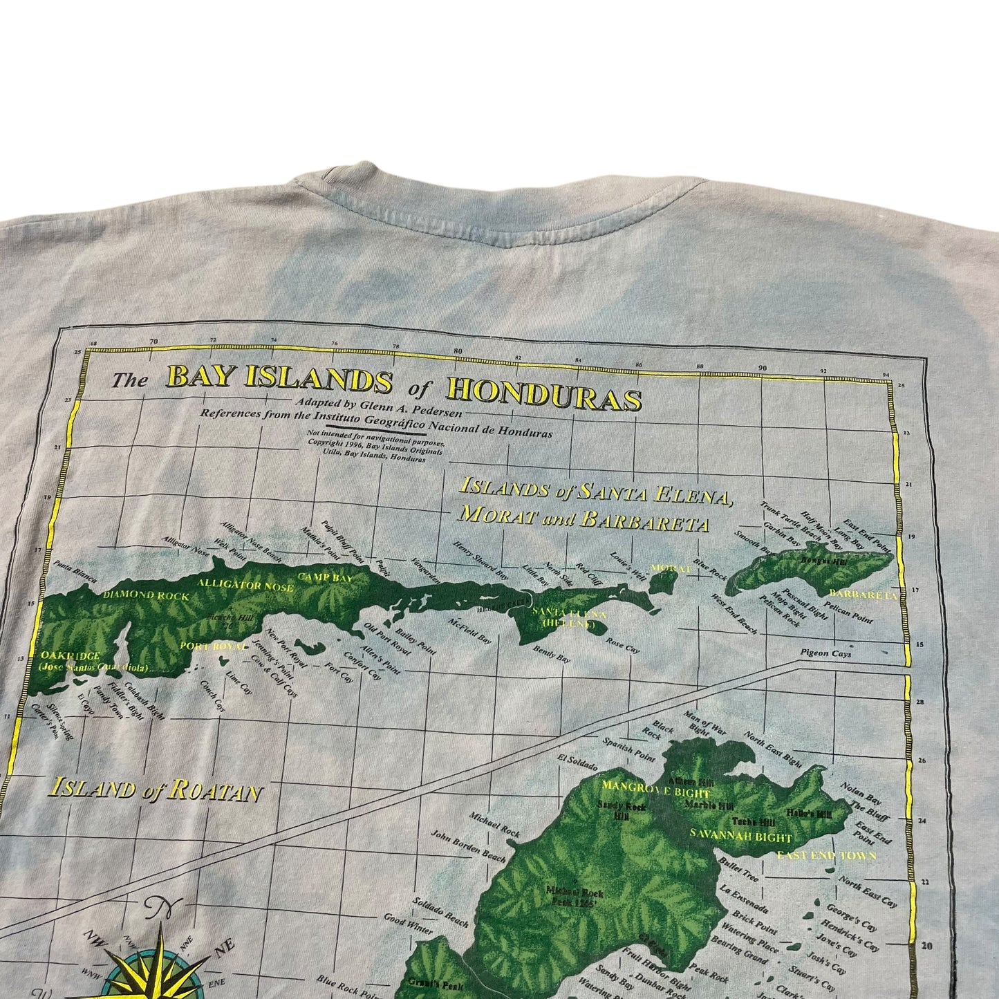 90’s ‘Islands of Honduras’ Map Tie Dye T-Shirt