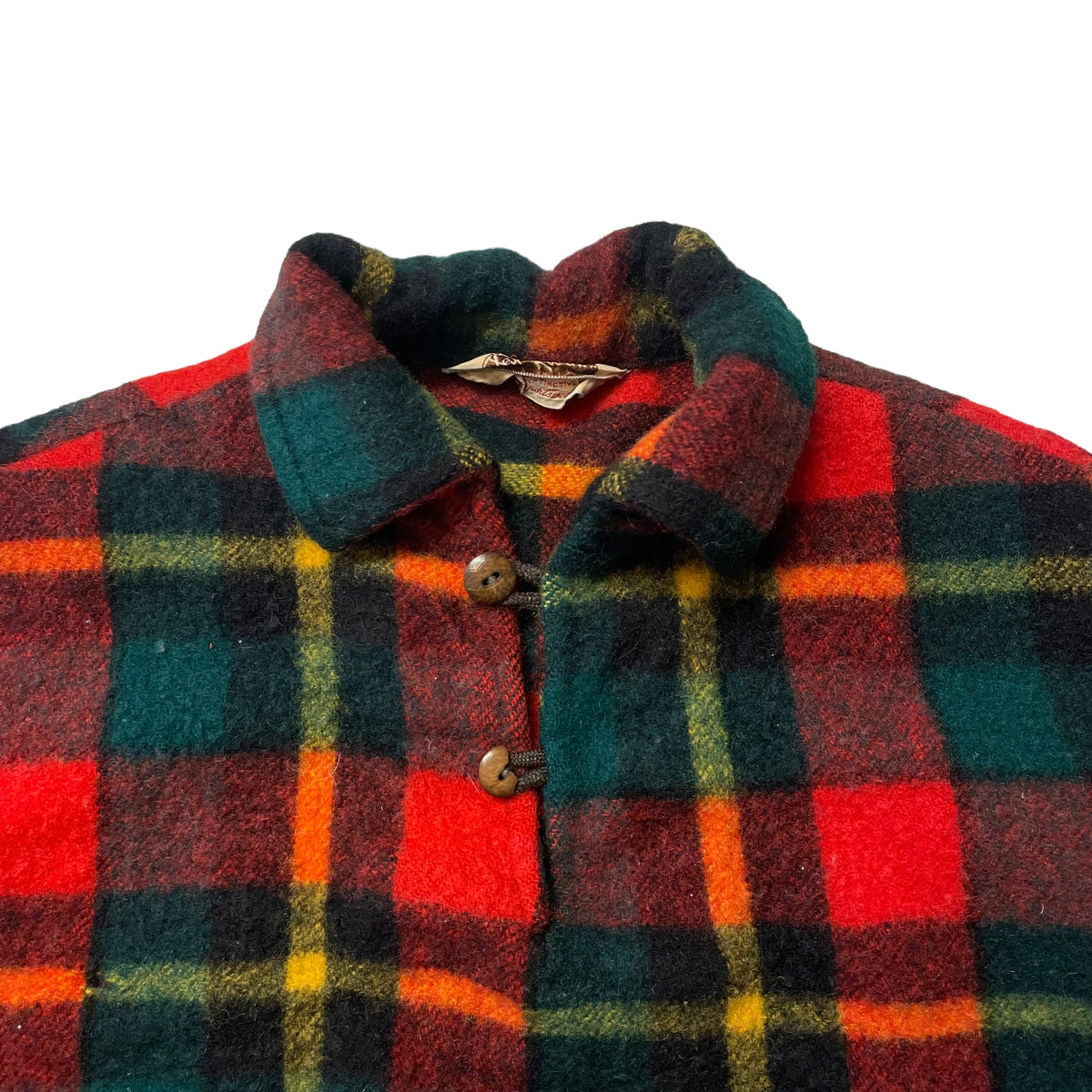 50’s/60’s Fox Knapp Plaid Wool Pullover Jacket