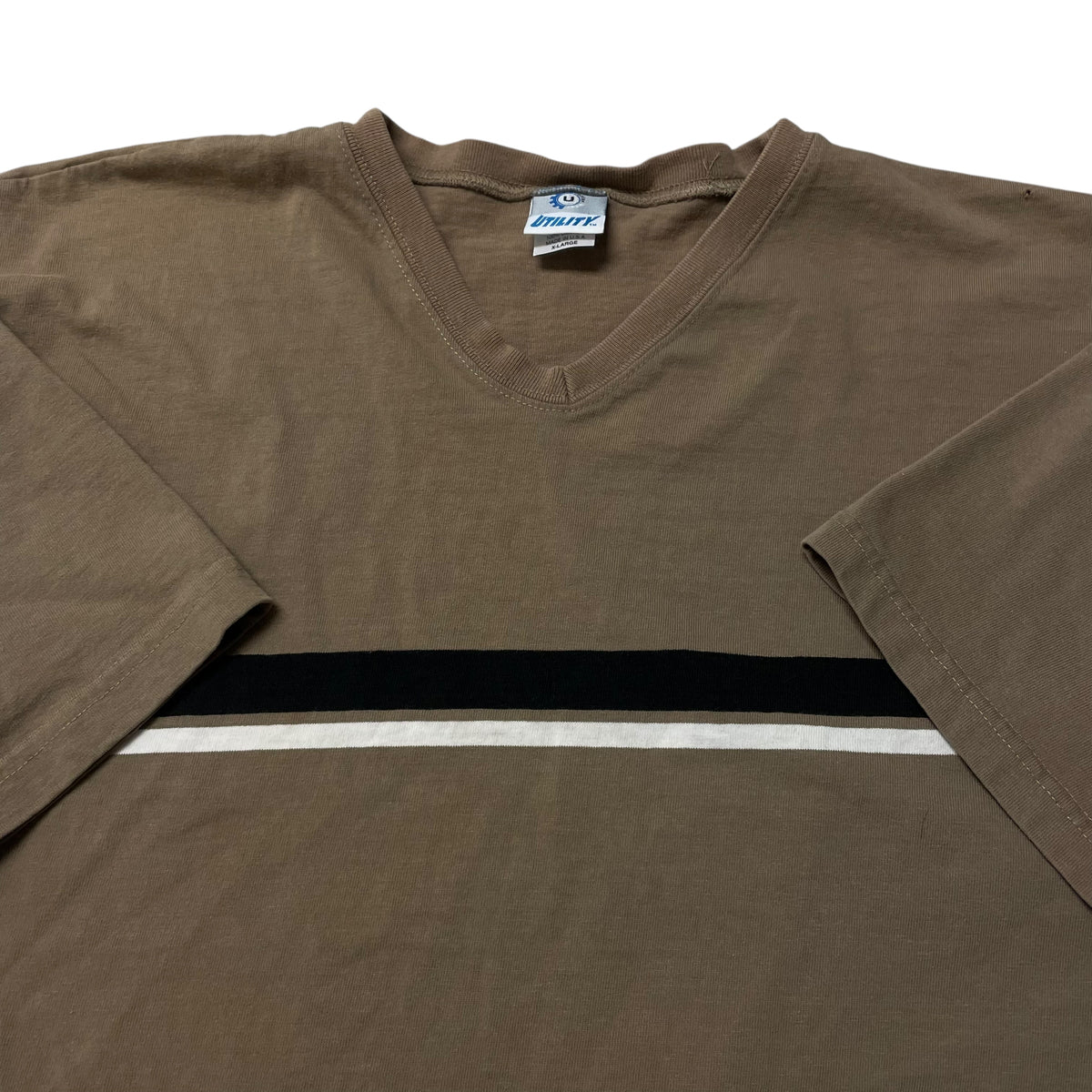 90’s/00’s Utility V-Neck Striped T-Shirt