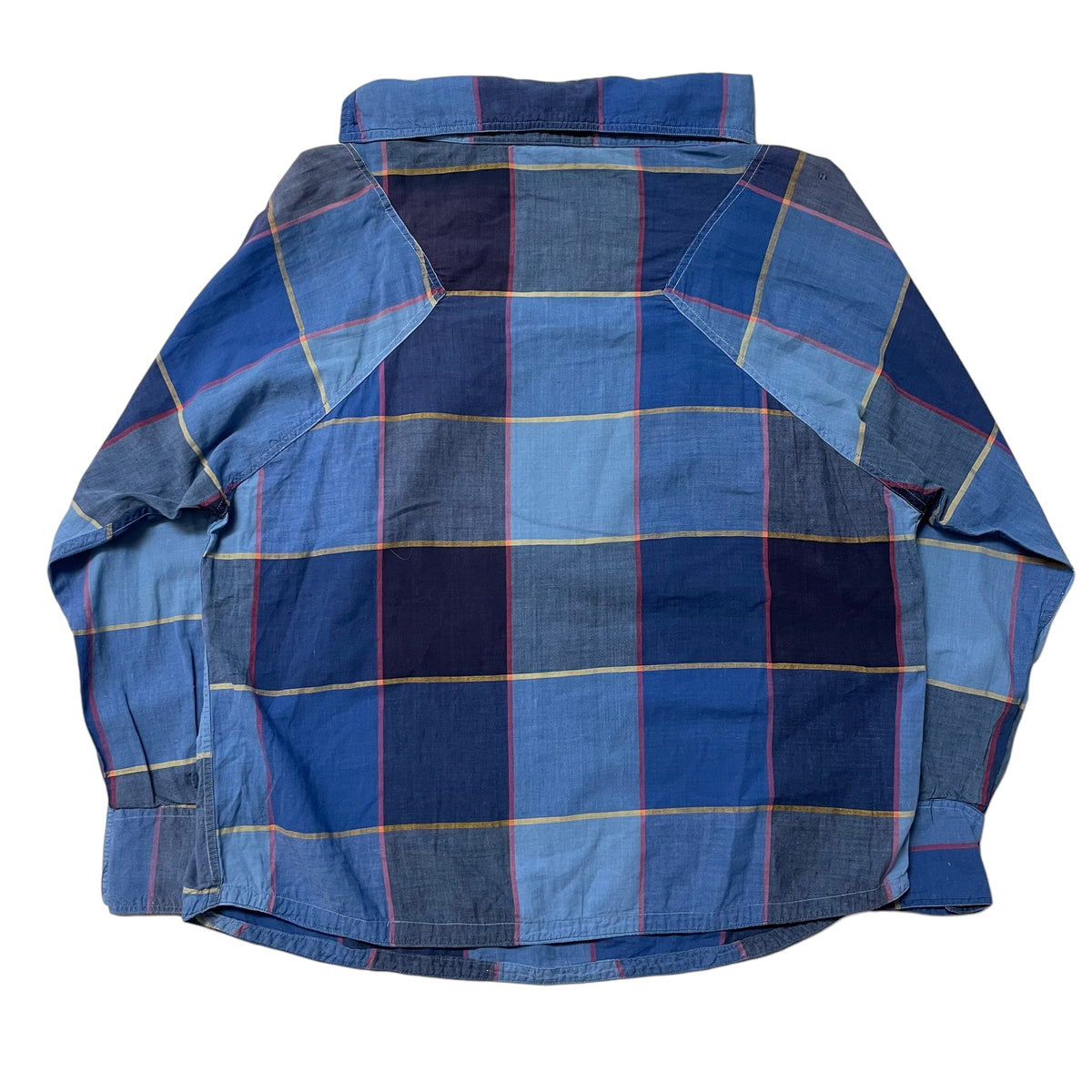 80’s Utility Plaid Slant Pocket Snap collar Shirt