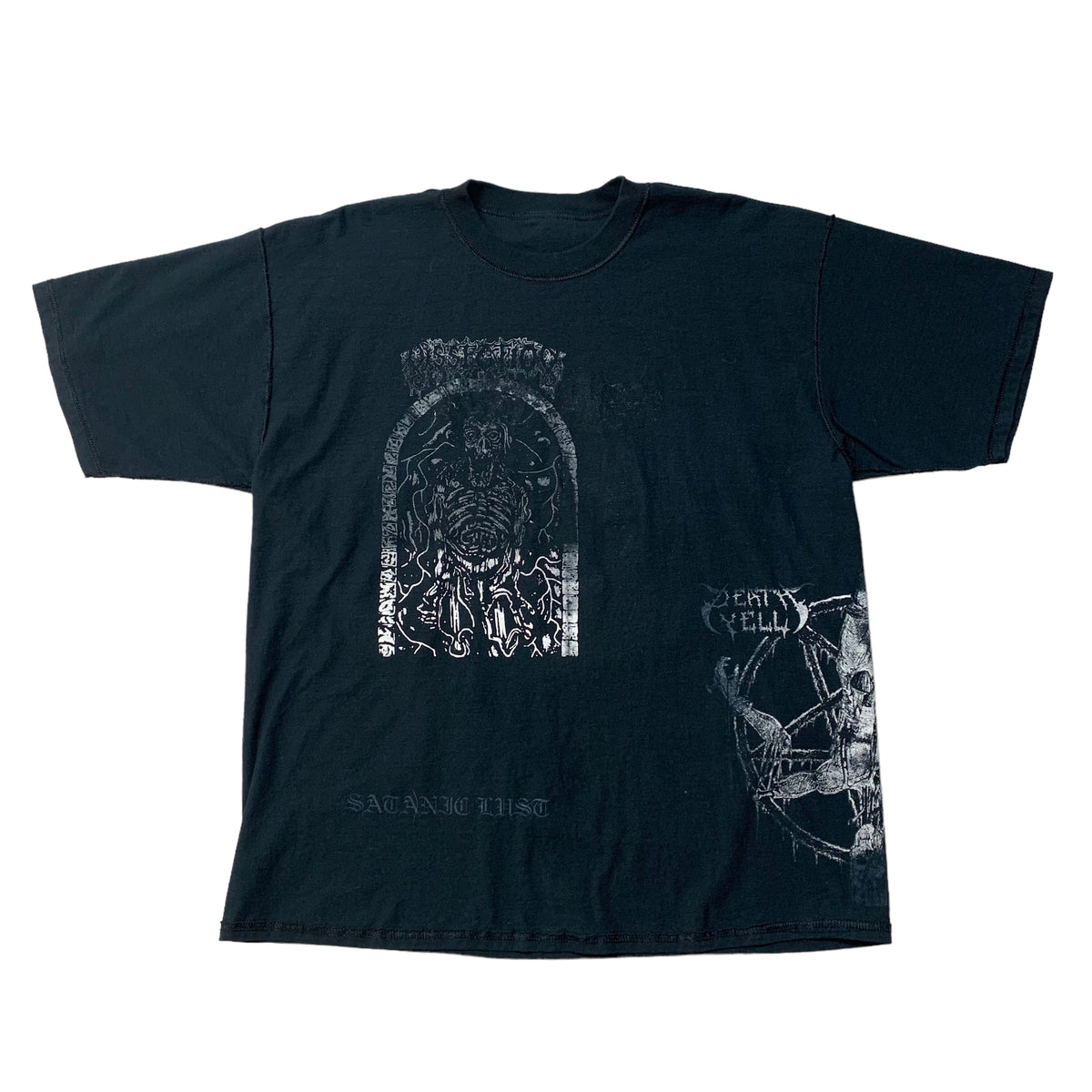 00’s Death Metal Band Test Print T-Shirt