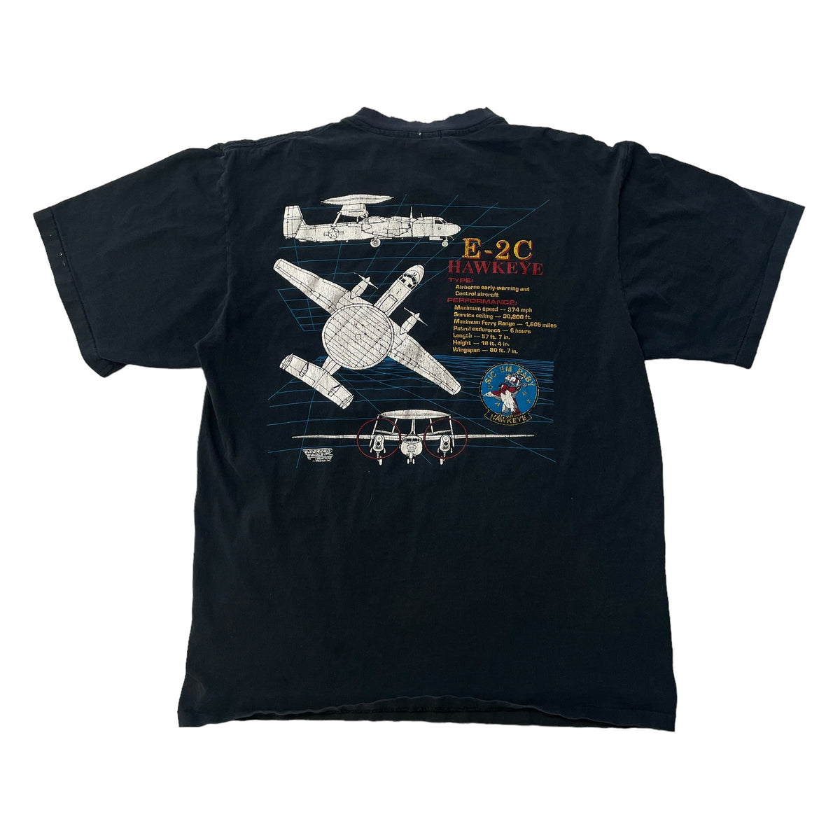 90’s E-2C Hawkeye Aircraft T-Shirt