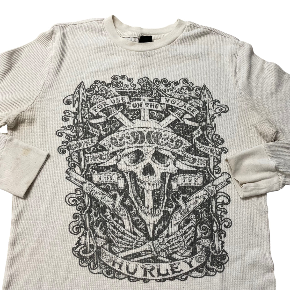 00’s Hurley Printed Long Sleeve Thermal T-Shirt