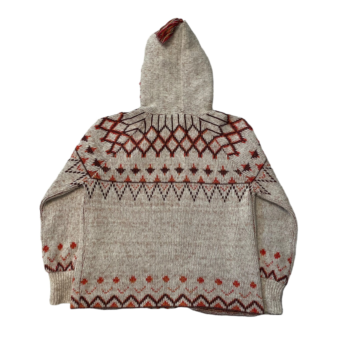 70’s Sabra Zip Up Hooded Knit Sweater