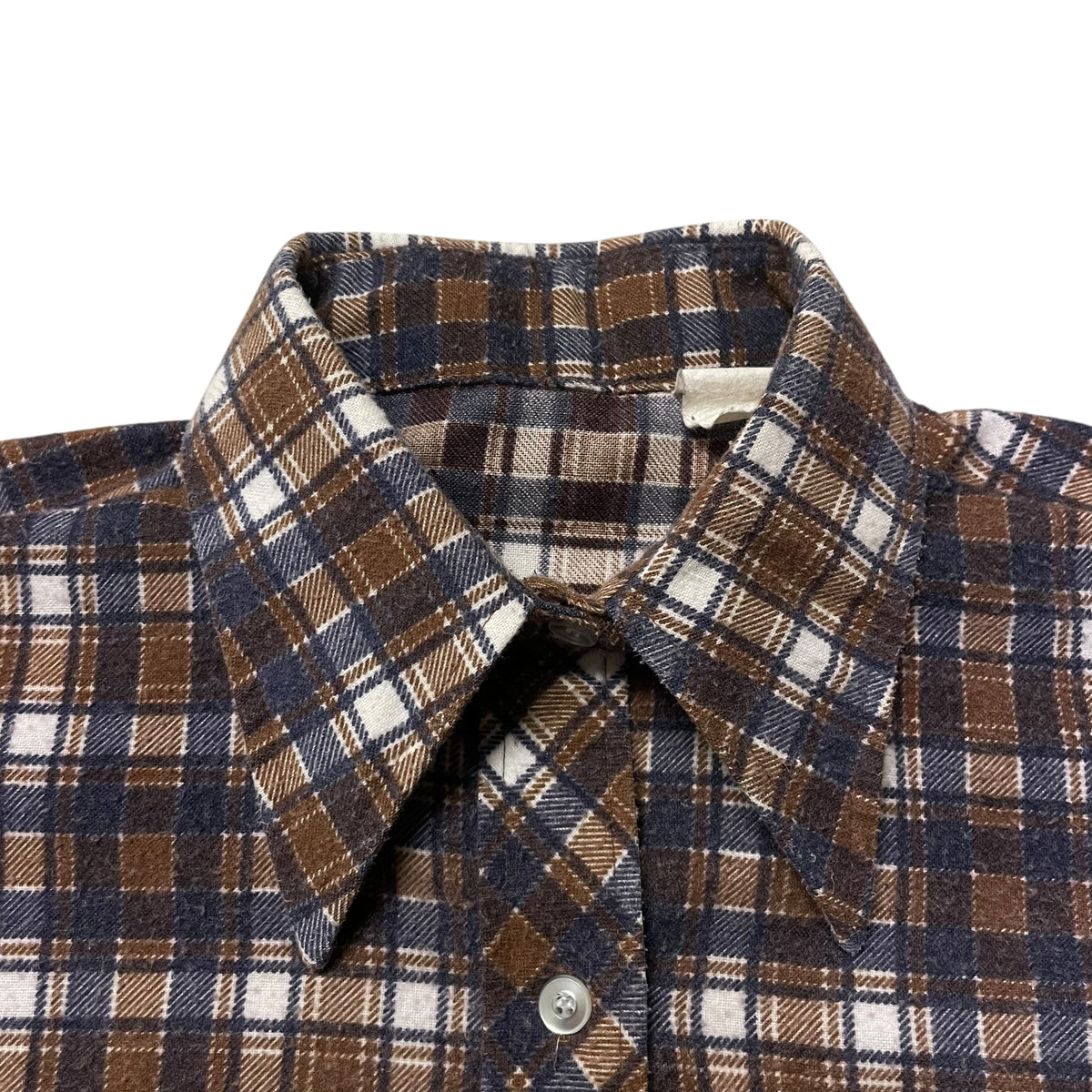 70’s Brown Plaid College Shirt