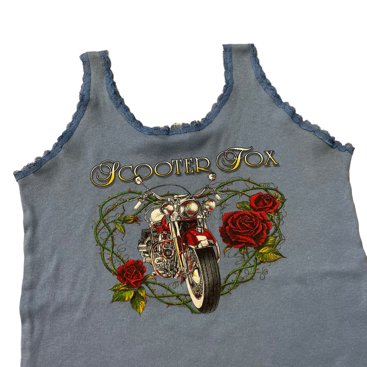 90’s ‘Scooter Fox’ Motorcycle Lace Tank Top