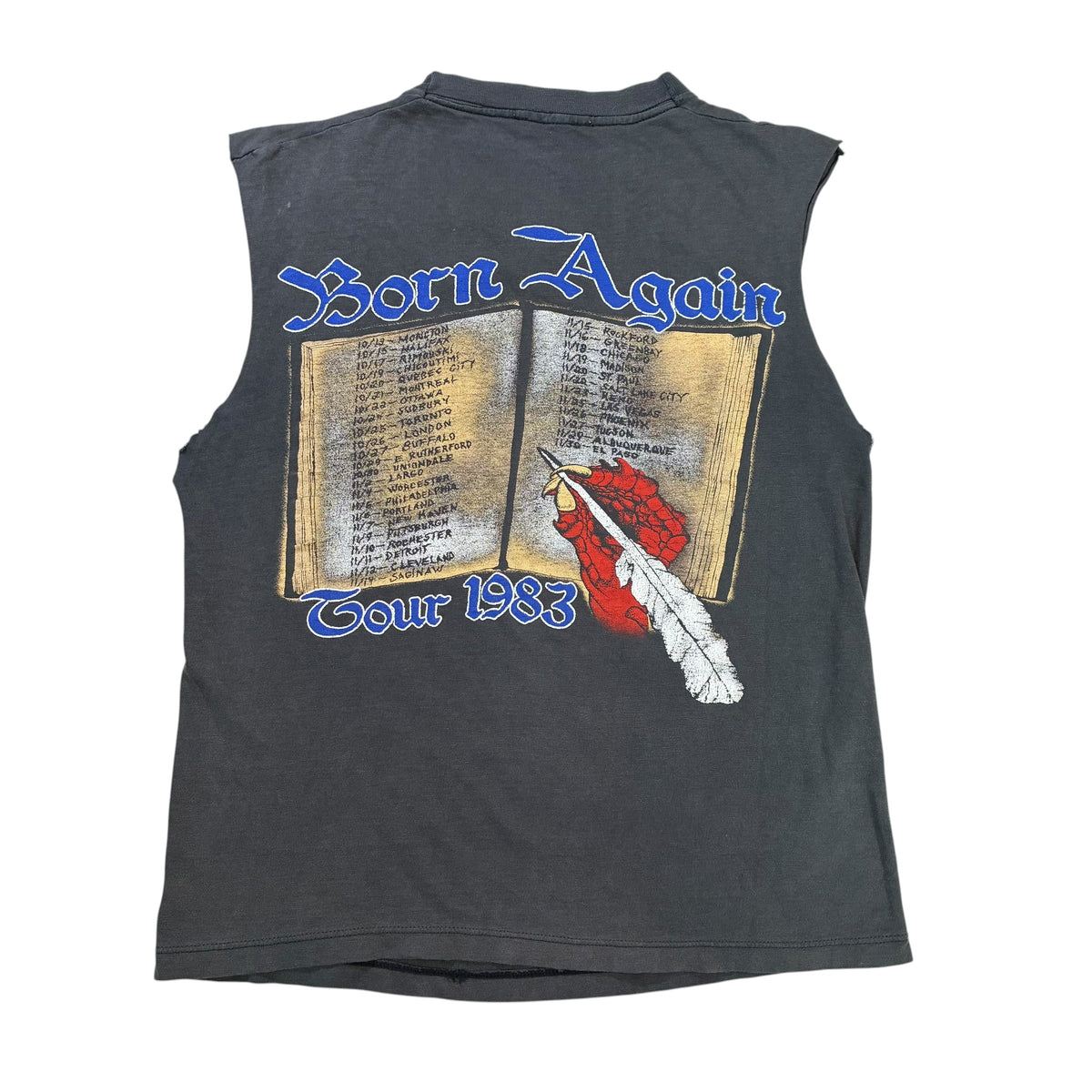 Black Sabbath Born Again cut off T-Shirt small