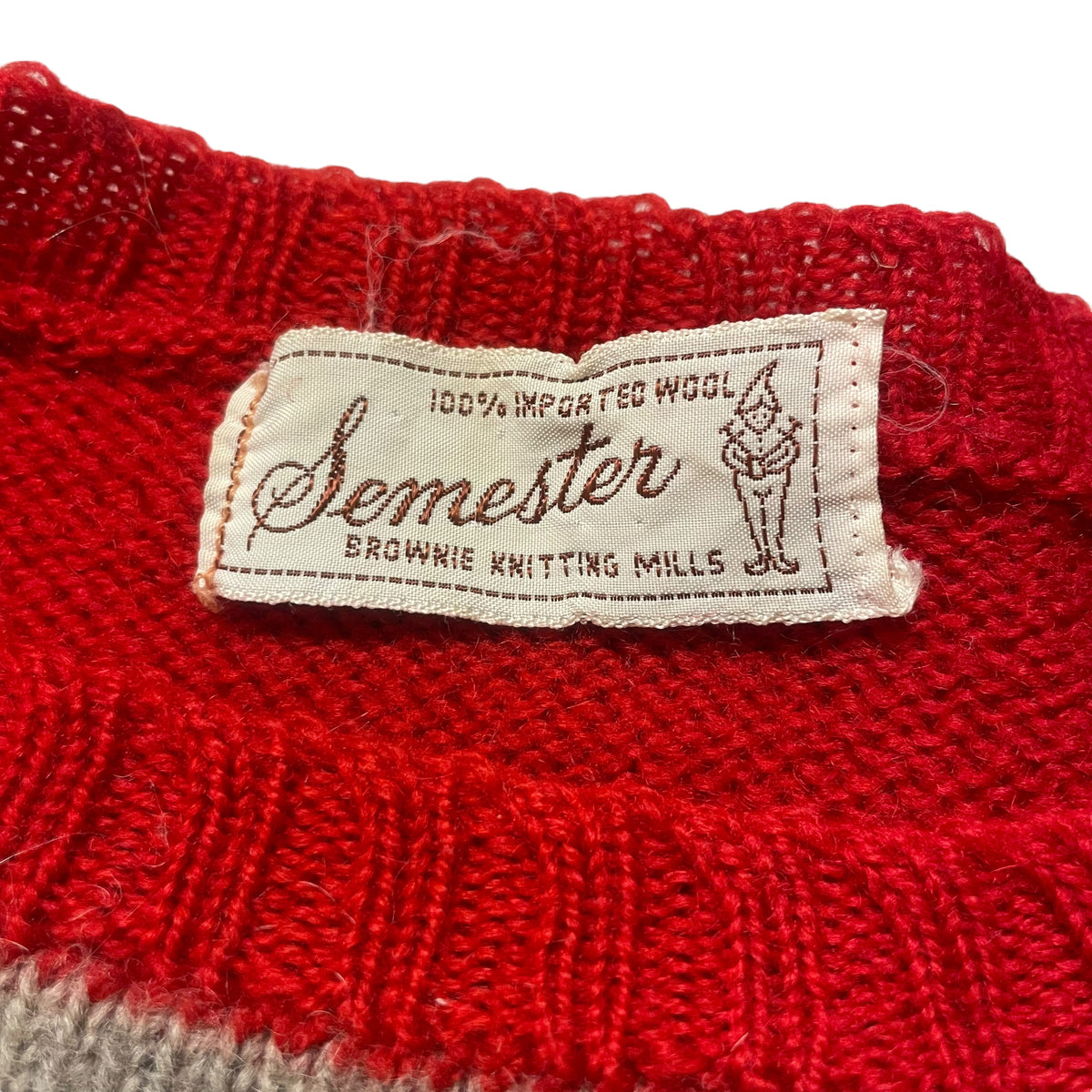 60’s Red/Gray Striped Sweater
