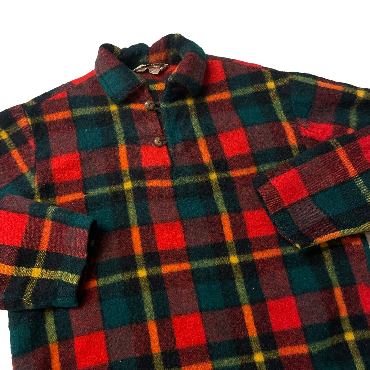 50’s/60’s Fox Knapp Plaid Wool Pullover Jacket