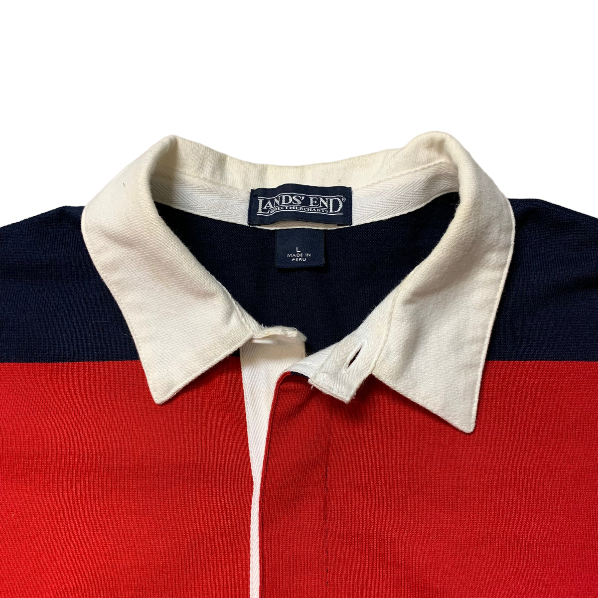 90’s Land’s End Striped Rugby Shirt