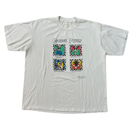80’s/90’s ‘Cowlege Types’ Shoebox Greetings T-Shirt
