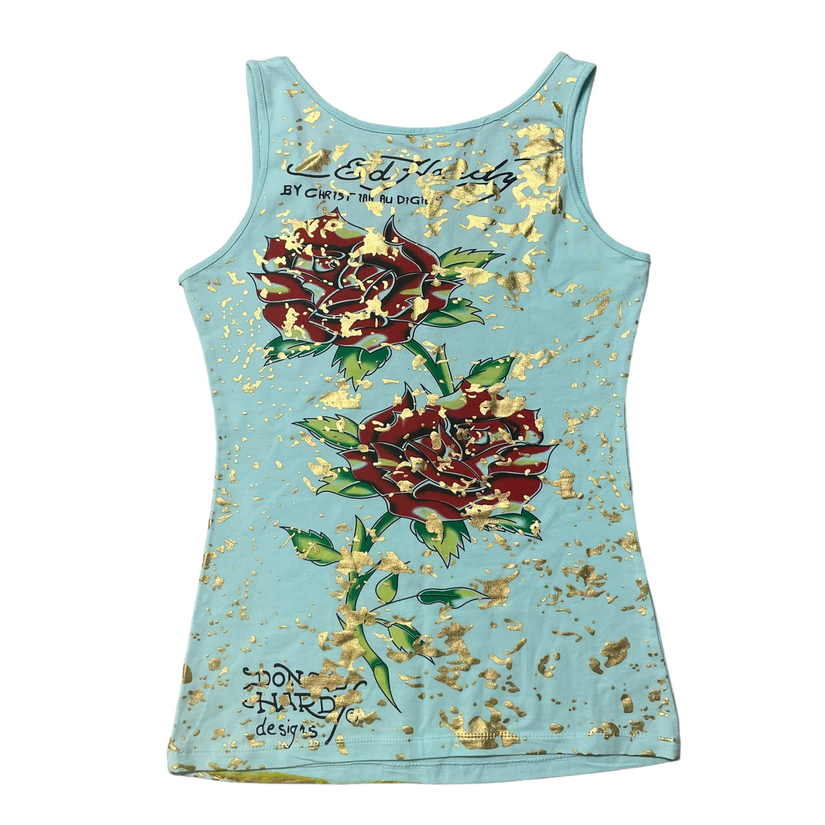 2010’s/Modern Ed Hardy Skull & Roses Women’s Tank Top
